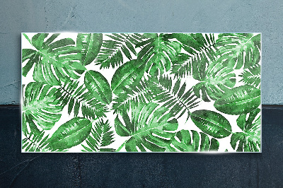 Green jungle Glass art print