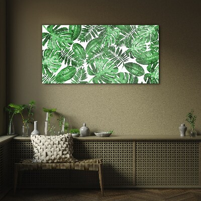 Green jungle Glass art print