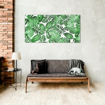 Green jungle Glass art print
