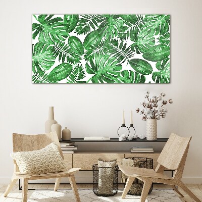 Green jungle Glass art print