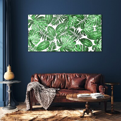 Green jungle Glass art print
