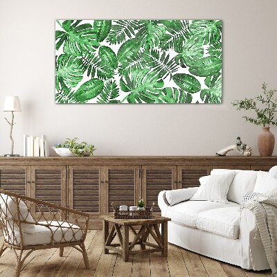 Green jungle Glass art print