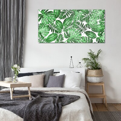Green jungle Glass art print