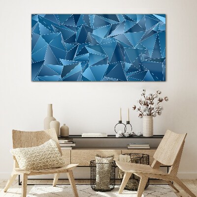 Geometric triangles Glass Print