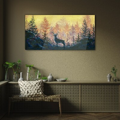 Golden Morning in the Forest Glass art print