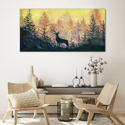 Forest animal deer Glass Print