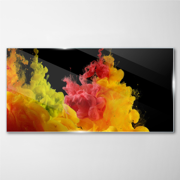 Colors in motion Wall art on glass