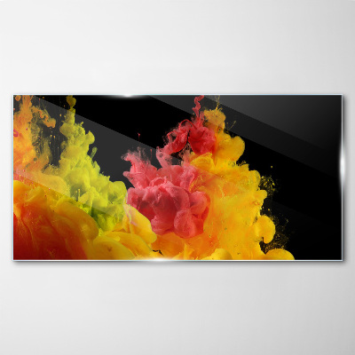 Colors in motion Wall art on glass