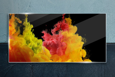 Colors in motion Wall art on glass