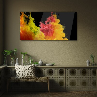 Colors in motion Wall art on glass