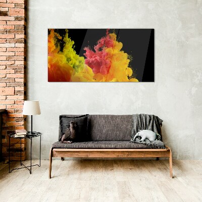 Colors in motion Wall art on glass