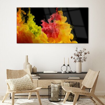 Colors in motion Wall art on glass