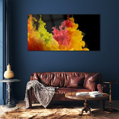 Colors in motion Wall art on glass