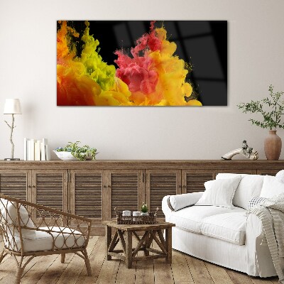Colors in motion Wall art on glass