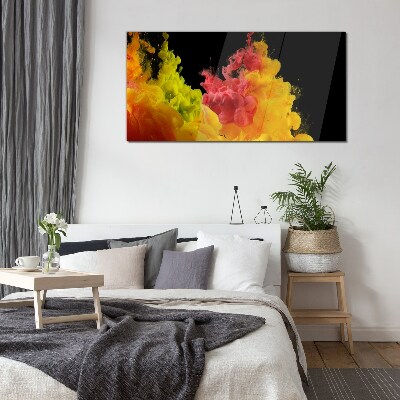 Colors in motion Wall art on glass