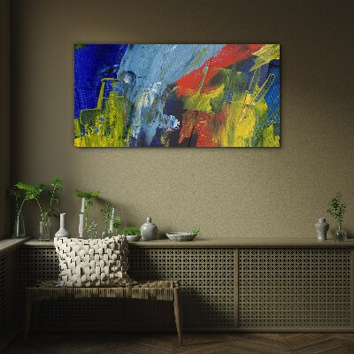 Dynamic colors in an abstract landscape Glass art print