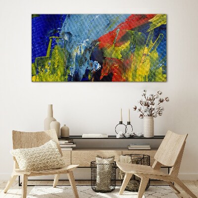 Dynamic colors in an abstract landscape Glass art print