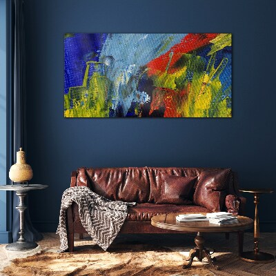 Dynamic colors in an abstract landscape Glass art print