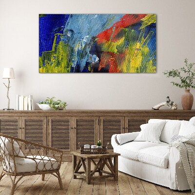 Dynamic colors in an abstract landscape Glass art print