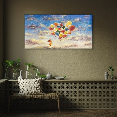 Dreams in the clouds Glass art print