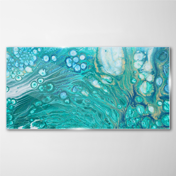 Ocean waves in glass Glass art print
