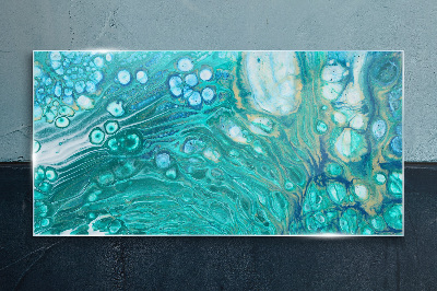 Ocean waves in glass Glass art print