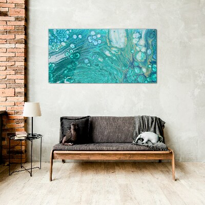 Ocean waves in glass Glass art print