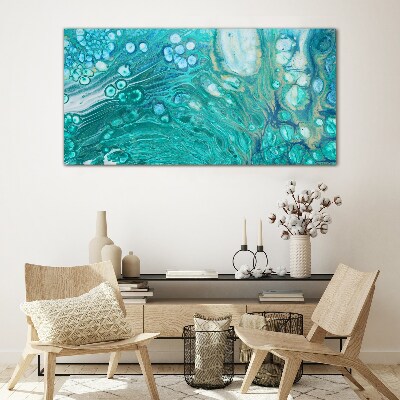 Ocean waves in glass Glass art print