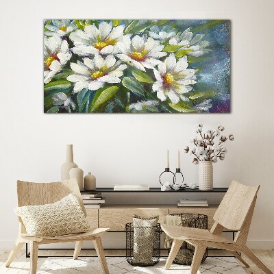 Floral harmony Wall art on glass
