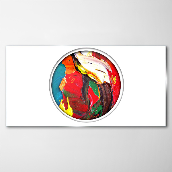 A colorful whirlwind of painting emotions Wall art on glass