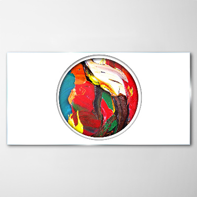 A colorful whirlwind of painting emotions Wall art on glass
