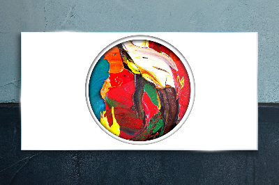 A colorful whirlwind of painting emotions Wall art on glass