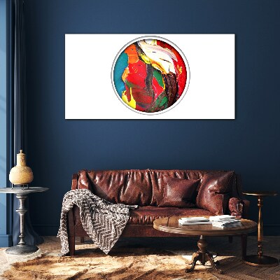 A colorful whirlwind of painting emotions Wall art on glass