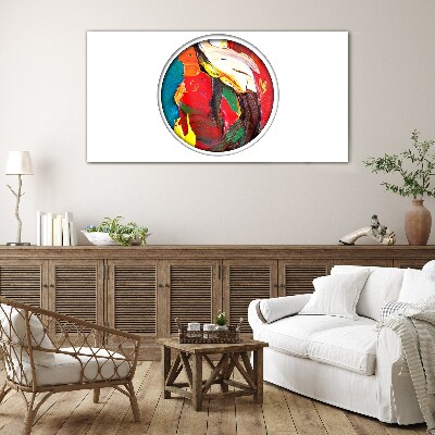 A colorful whirlwind of painting emotions Wall art on glass