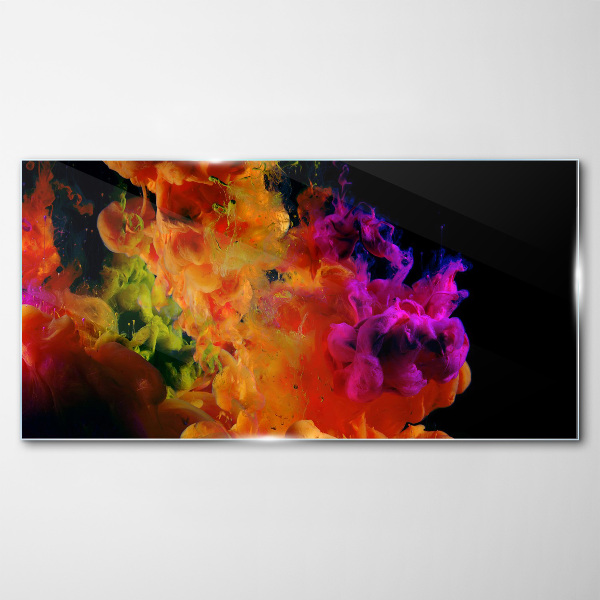 Expression of colors in motion Wall art on glass