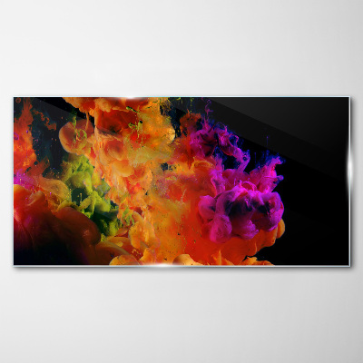 Expression of colors in motion Wall art on glass