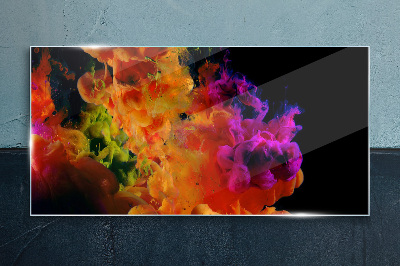 Expression of colors in motion Wall art on glass