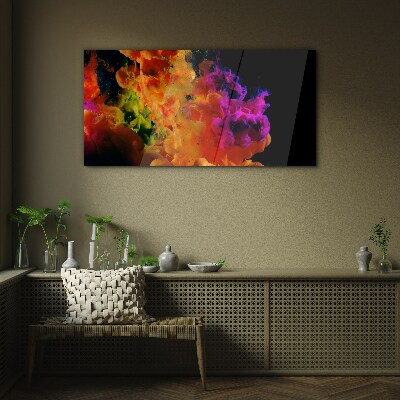 Expression of colors in motion Wall art on glass