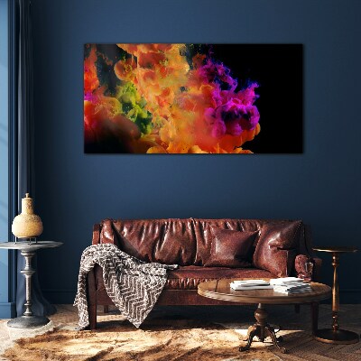 Expression of colors in motion Wall art on glass