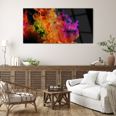 Expression of colors in motion Wall art on glass