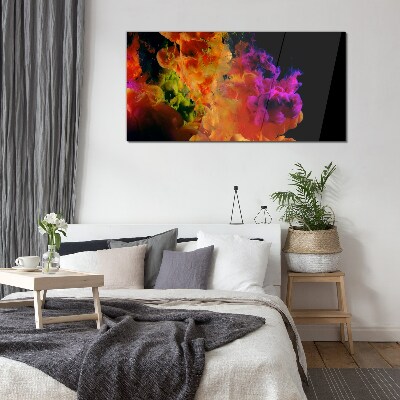 Expression of colors in motion Wall art on glass