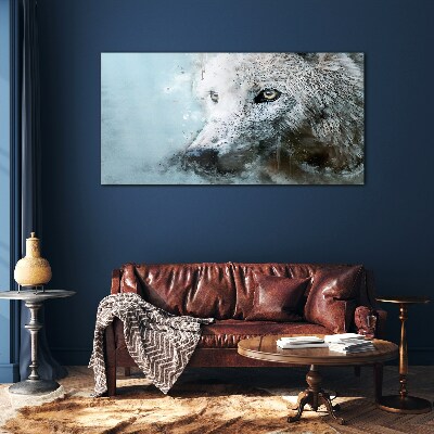 Wild animal wolf Glass Print