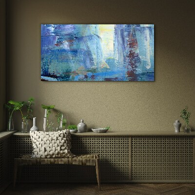 Modern abstraction Glass Print