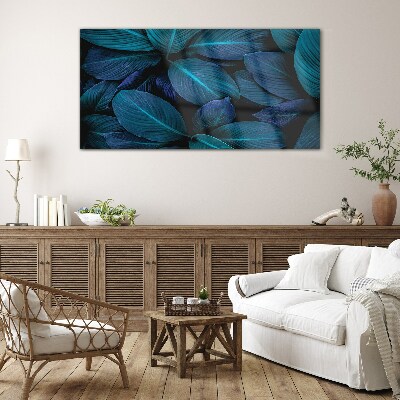 Mysterious forest of leaves Glass art print