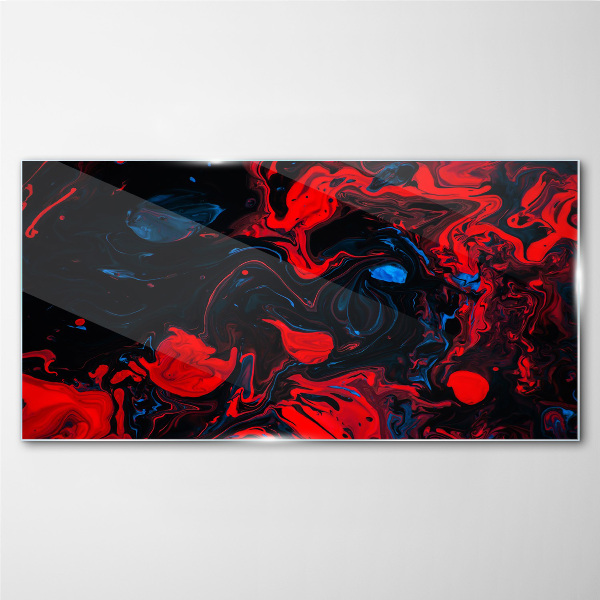 Chaos of colors in motion Glass art print