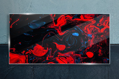 Chaos of colors in motion Glass art print