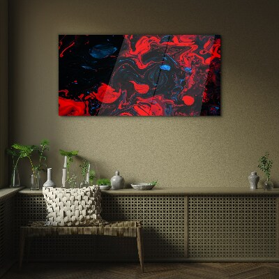 Chaos of colors in motion Glass art print