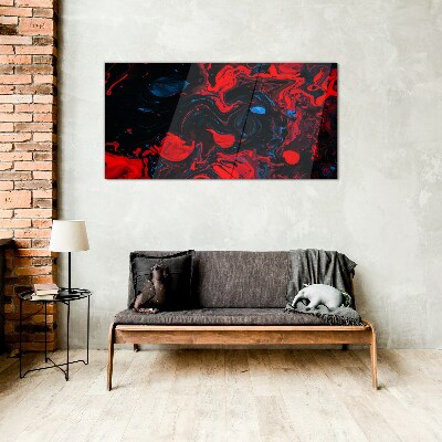 Modern abstraction Glass Print