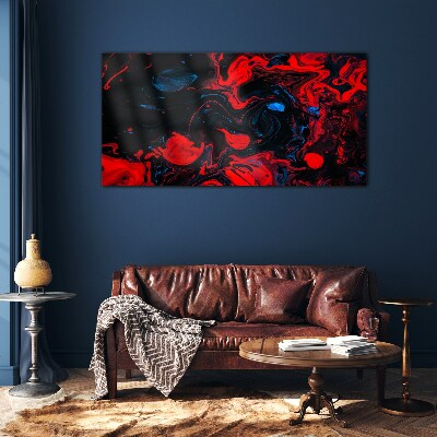 Chaos of colors in motion Glass art print