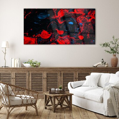 Chaos of colors in motion Glass art print